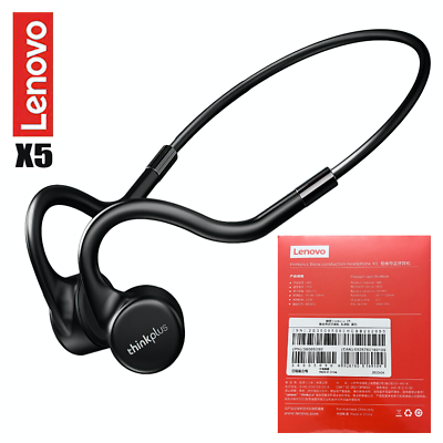 2023 LENOVO X5 Headphones Bone Conductive Sports Gym Earphones 