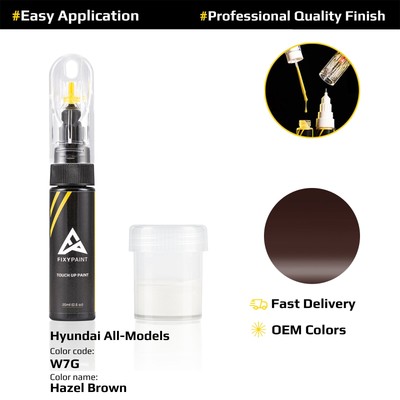 Touch up Paint for Hyundai Code: W7G Hazel Brown Easy Apply Scratch Repair