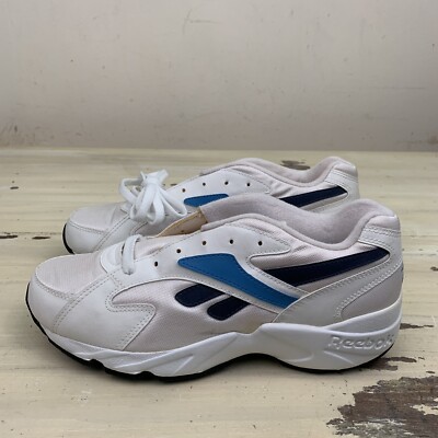 REEBOK - Vtg NEW White & Blue Dad Normcore Running Shoes, Mens 8.5 - MUST SEE