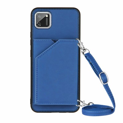 Crossbody Leather Card Wallet Phone Case For Oppo Realme 8 7 C11 C15 A52 A72 A95