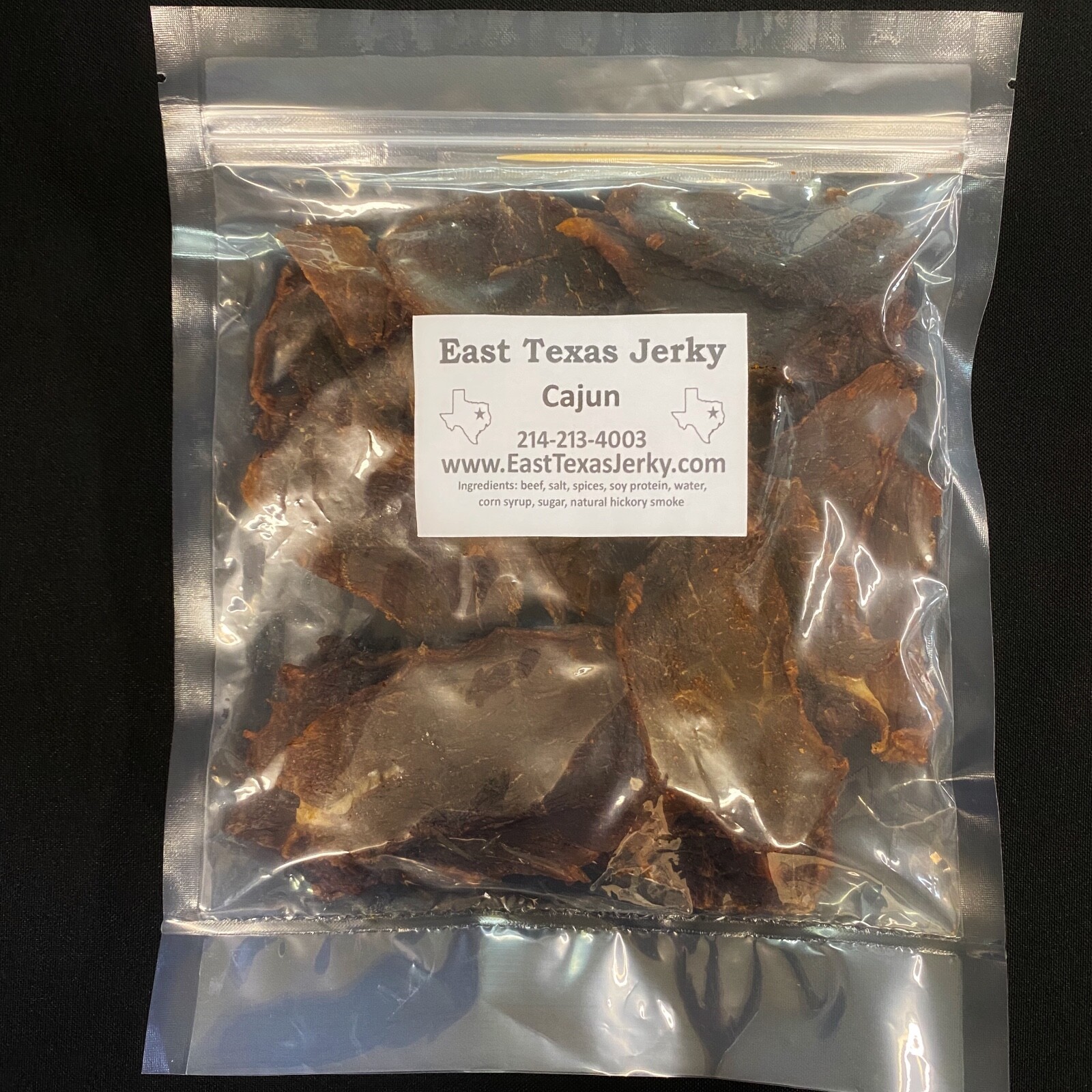 East Texas Beef Jerky Cajun Flavor 1/2 LB