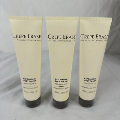 Lot Of 3 X Crepe Erase 3.5 oz Exfoliating Body Polish Trufirm Complex NEW Sealed