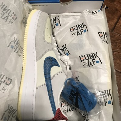 Undefeated Nike Air Force 1 Low 5 On It Dunk AF1 Grey Blue Red DM8461-001 Sz 11