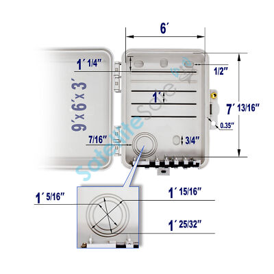 SatelliteSale Multi-Purpose Weatherproof Heavy Duty Enclosure Thermoplastic