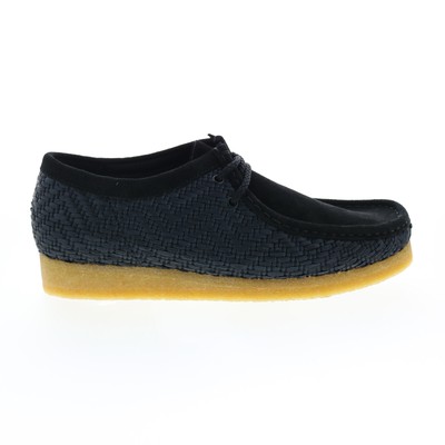 

Clarks Wallabee 26165512 Мужские черные оксфорды и туфли на шнуровке повседневная обувь, Черный, Clarks Wallabee