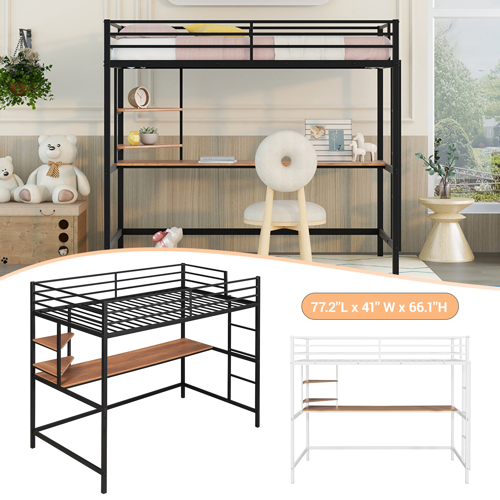 S With Desk Platform And Metal Grid