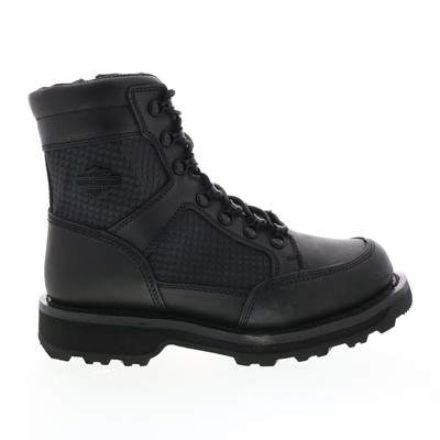

Harley-Davidson Hamlyn 7 Lace D84710 Женские черные кожаные мотоботы 9.5, Черный, Harley-Davidson Hamlyn 7" Lace