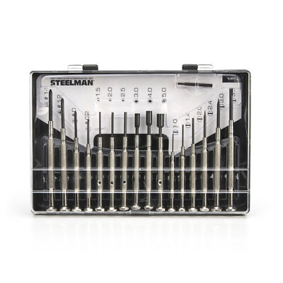 Steelman 16 Piece Steel Shaft Swivel Head Precision Screwdriver Set 41800