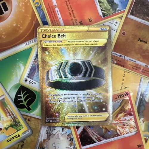 Choice Belt 211/189 Gold Holo Full Art Secret Rare Pokemon Choice Belt 211/189 Gold Holo Full Art Secret Rare Pokemon