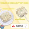 Ucharmbead Compatible with AirPods 3rd Gen Case Bling Glitter Diamond Cute Case for AirPods 3 with Sparkly Rhinestone Golden Butterfly Charm for Girls