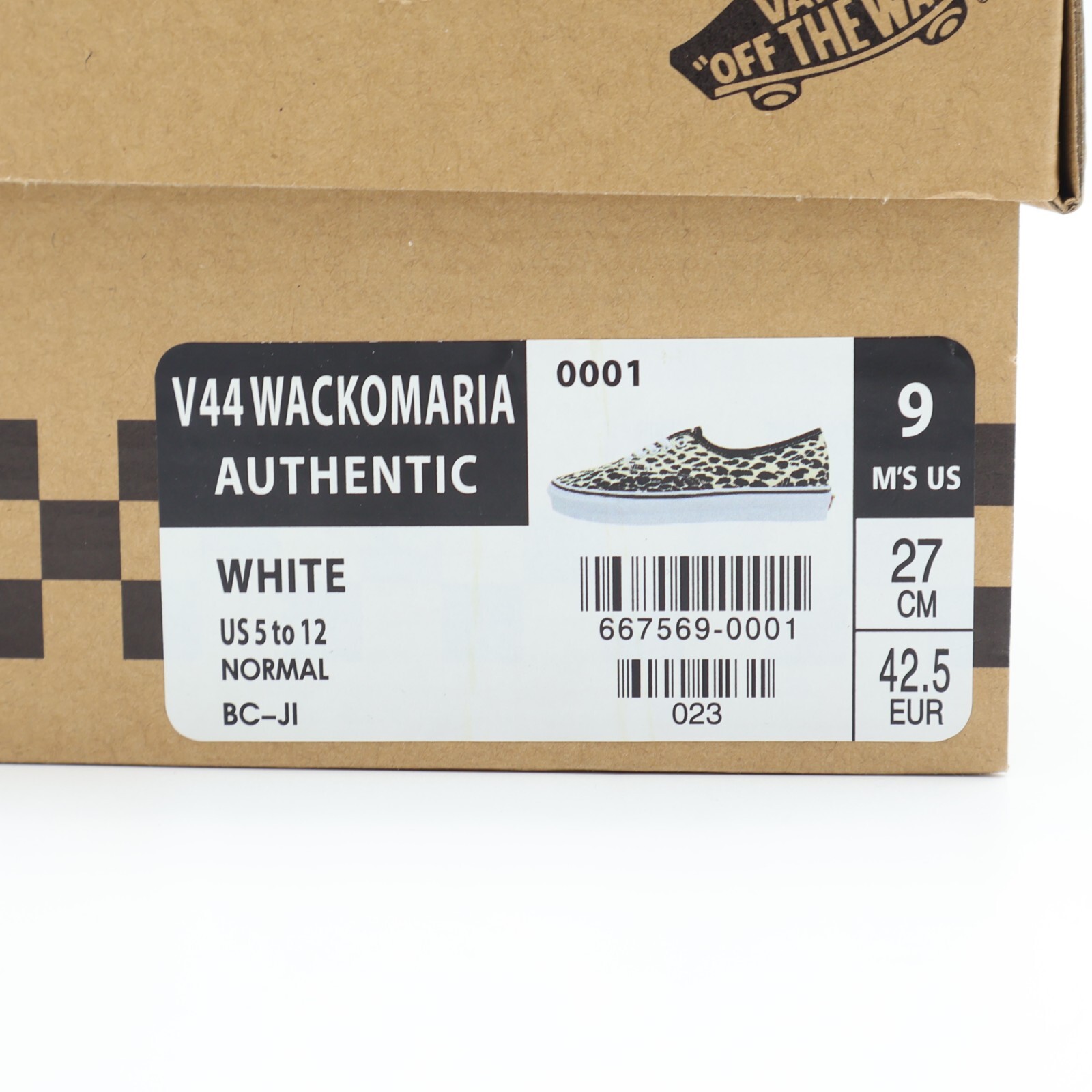 Pre-owned Vans V44wackomaria Wacko Maria  V44 Authentic White Leopard (men's)