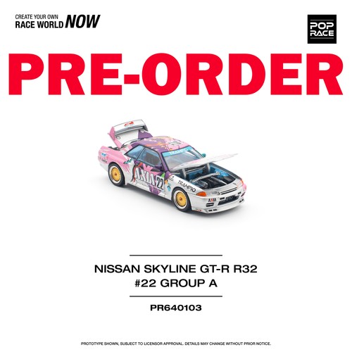 Pre-order) POPRACE 1/64 NISSAN SKYLINE GT-R R32 #22 AXIA