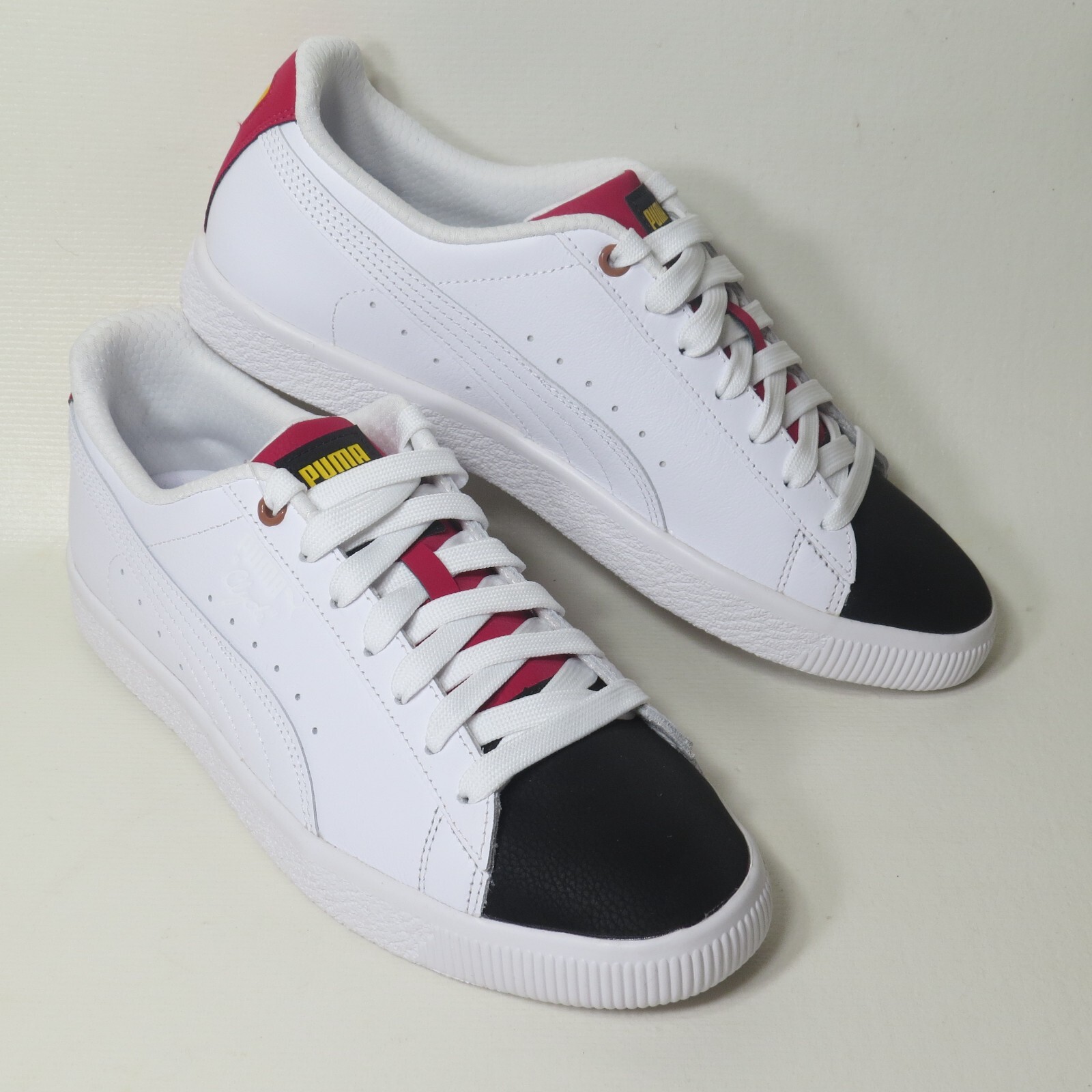 PUMA Clyde Global Futurism White Black Red Sneakers 385298