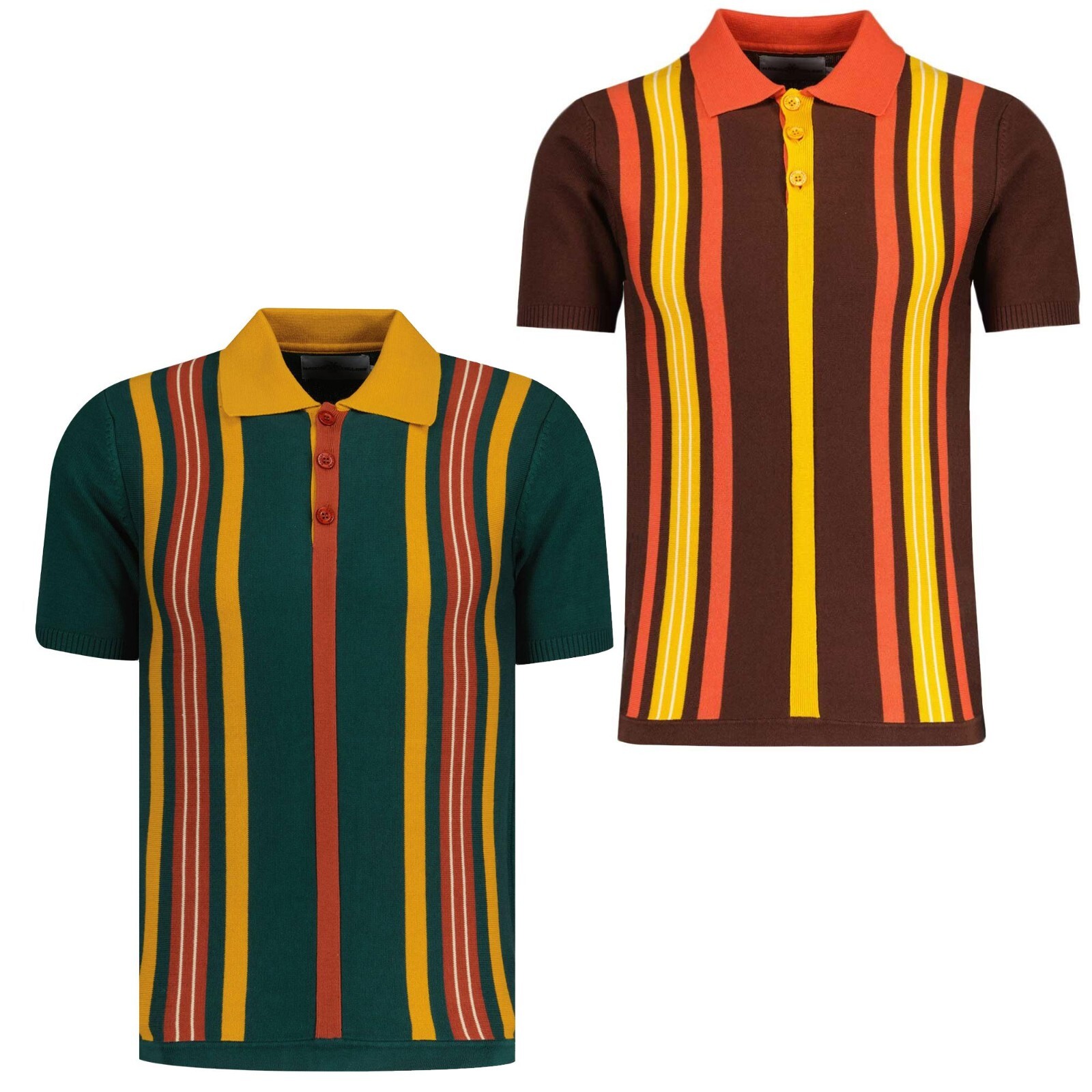 NEW MADCAP MOD 60s 70s RETRO STRIPED KNITTED POLO SHIRT DR WHO Farlowe  MC571 | eBay