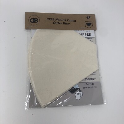 Pour Over Cotton Coffee Filter Manual Natural Handmade 2 ct Number 4