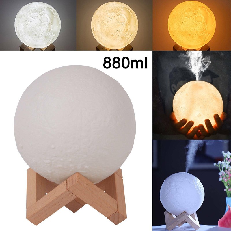 Details about 880ml Oil Purifier Air Humidifier Aroma Essential 3D Moon Light Diffuser 2020 Details about 880ml Oil Purifier Air Humidifier Aroma Essential 3D Moon Light Diffuser 2020