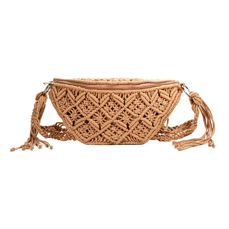 Bohemian Crossbody Backpack Summer Beach Purse Crossbody Bag Clutch Crochet Bag