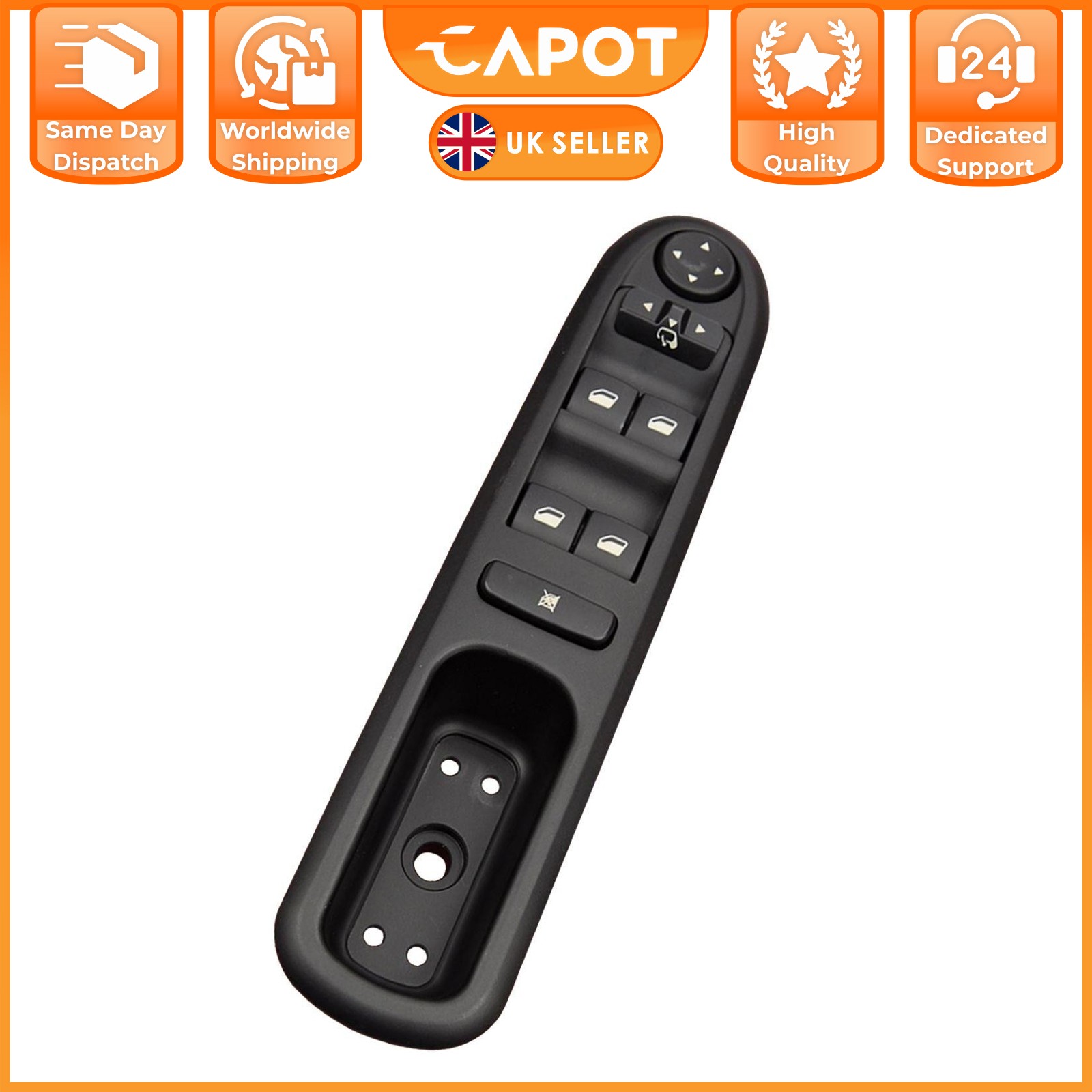 Window and Mirror Main Control Switch for Peugeot 407 2004 - 2014