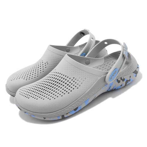 

Мужские сандалии унисекс без шнурков Crocs Literide 360 Marbled Clog Grey Blue 207634-0ZU, Literide 360 Marbled Clog