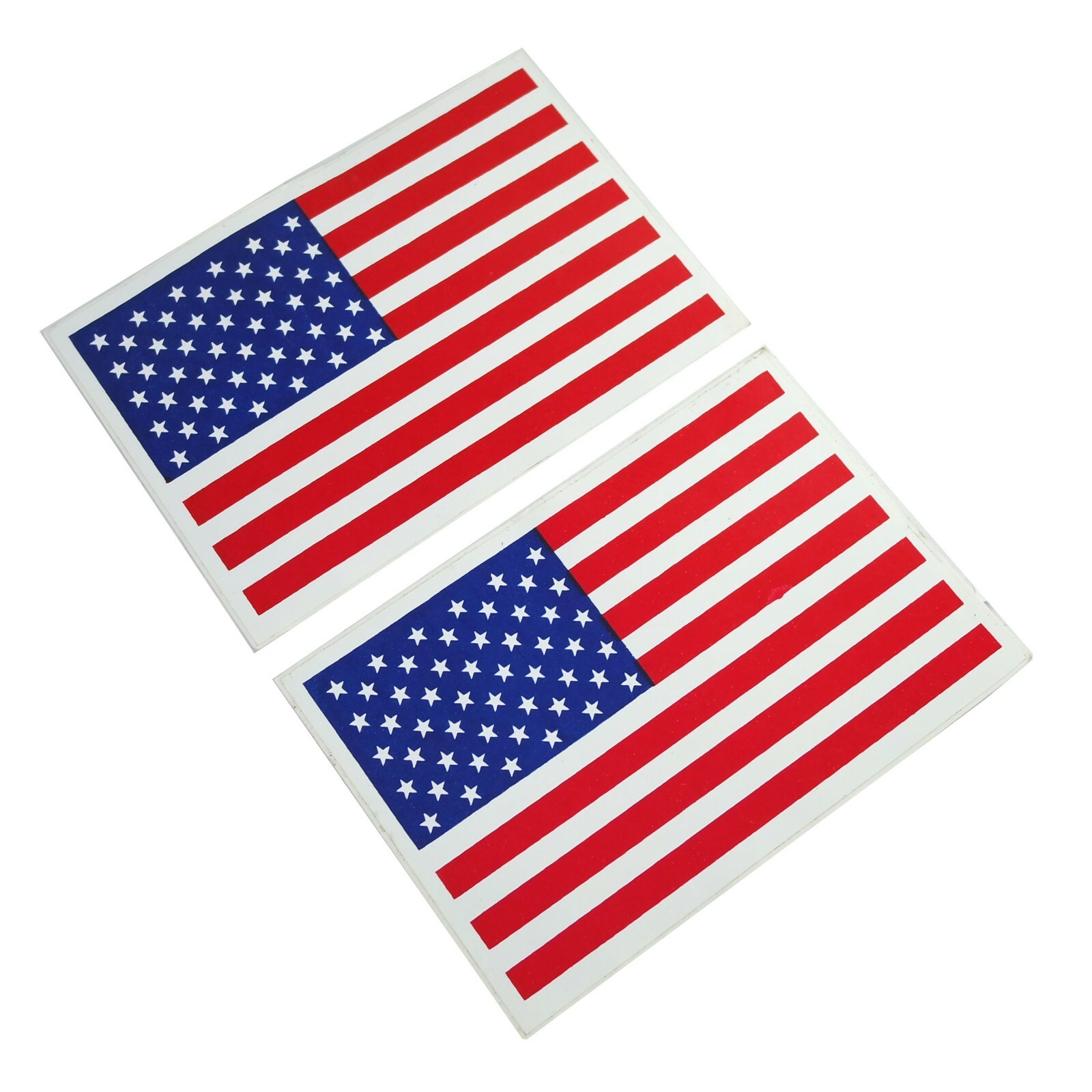 Fits Norton Royal Enfield BSA Triumph Ariel American Flag Sticker Emblem 2 Unit 