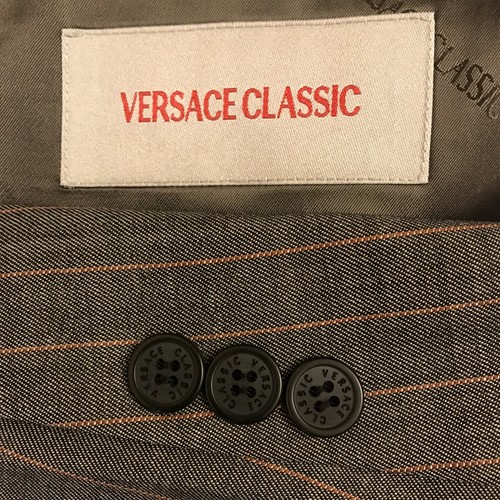 Gianni Versace ２タックスラックス チェック柄 グレー B750 Gianni Versace 2タックスラックス チェック柄 グレー B750 パンツ