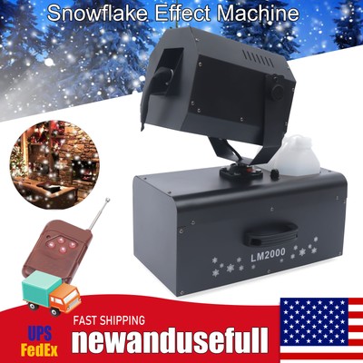 Snowflake Effect Machine 2000W Stage Snow Flake Maker Machine 90° Rotate Remote