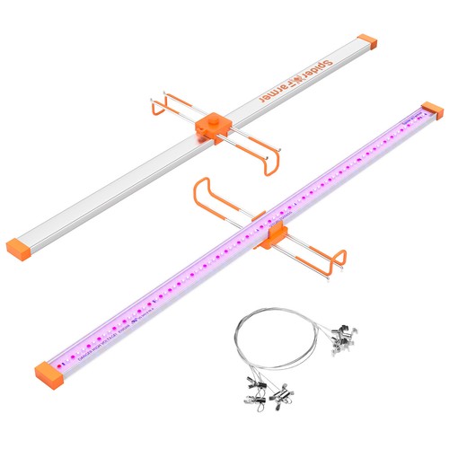 Spider Farmer 40W UV IR LED Grow Light Bars Indoor Plants Veg Bloom Flower 2Pcs