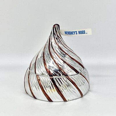 Collectors Teleflora Large Hershey s Kiss Hugs Jar Canister Candy Dish
