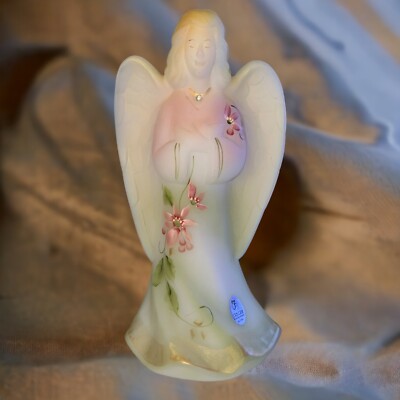 Fenton Art Glass Opal Satin Renaissance Angel LIMITED EDITION #734/1000 RARE!!