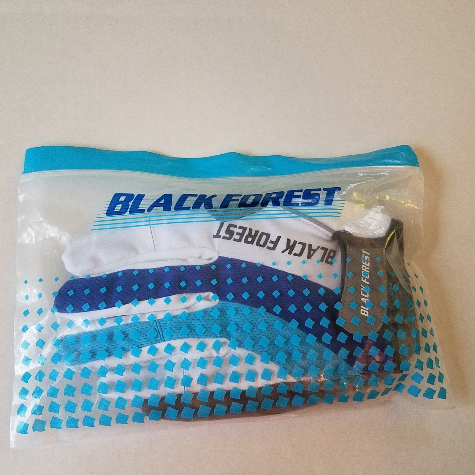 Padded Pro Gel Cycling Gloves Blue White Black Forest Climbing Spandex Large