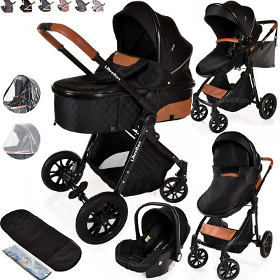 3 in 1 Baby Pram Newborn Baby Buggy Set Travel System with Car Seat Folding