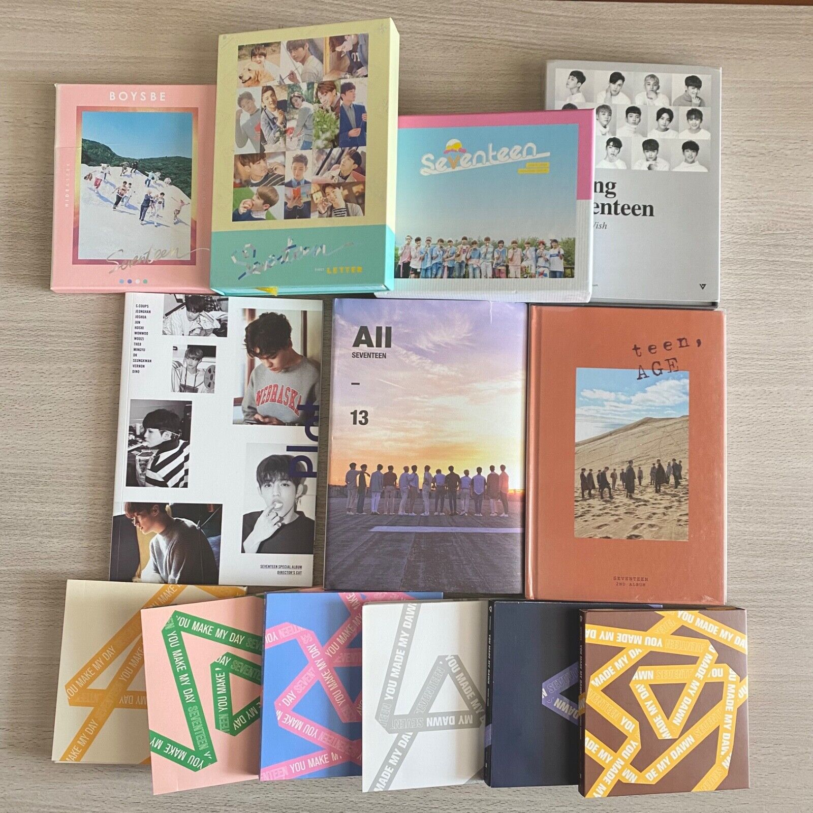 SEVENTEEN Album Set of 13 Teen Age YMMD Boys Be Love Letter SEVENTEEN Album Set of 13 Teen Age YMMD Boys Be Love Letter