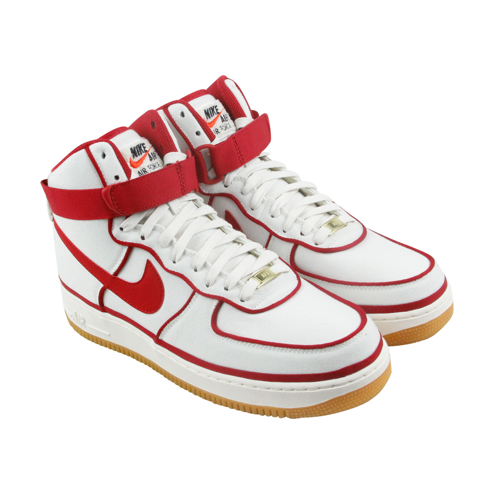 Pre-owned Air Force Size 7.5/9/12.5/13/14 Men  1 High 07 Lv8 806403 101 Red Bone White