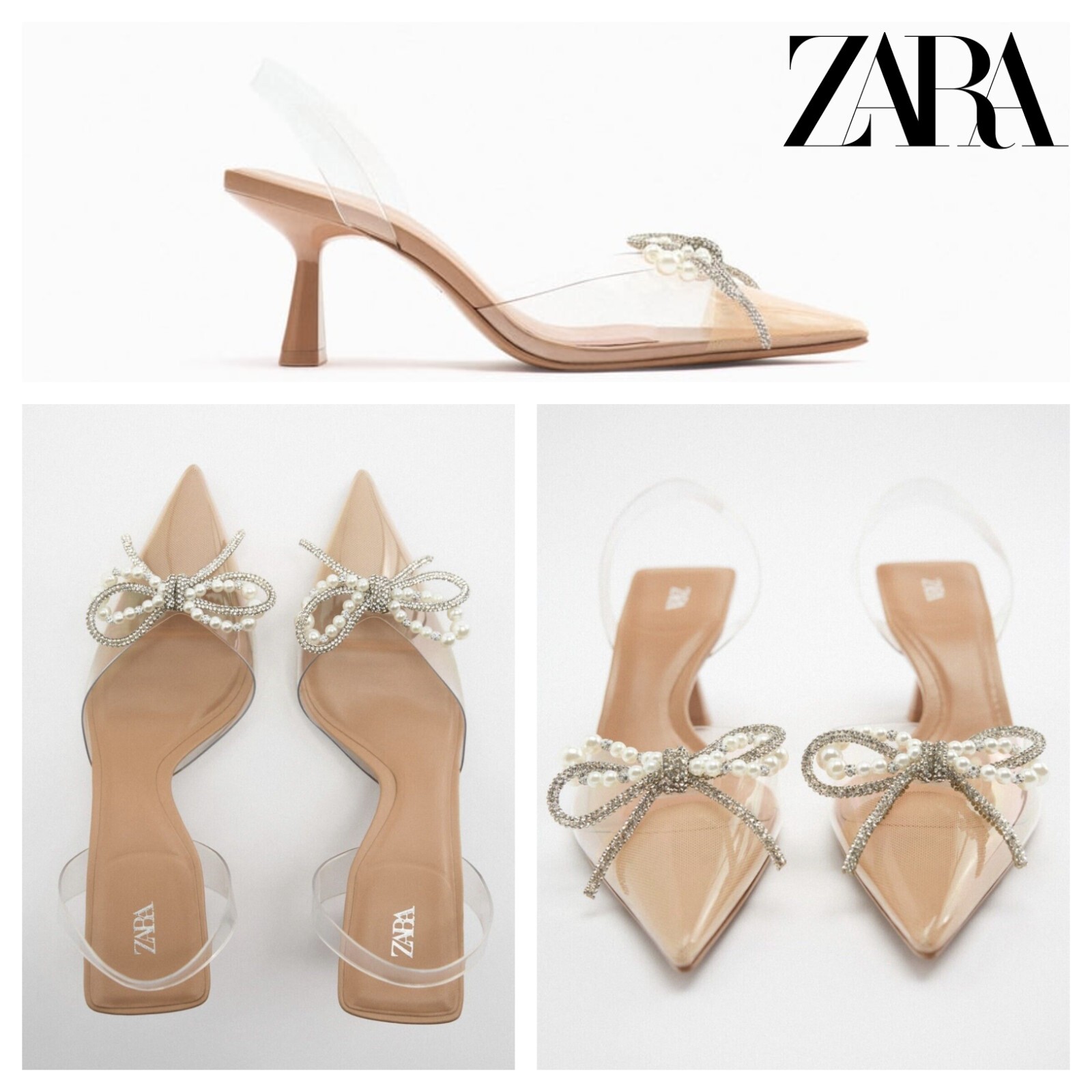 ZARA PEARL SLINGBACK VINYL HEELS SHOES 2815/010 | eBay ZARA PEARL SLINGBACK VINYL HEELS SHOES 2815/010 | eBay