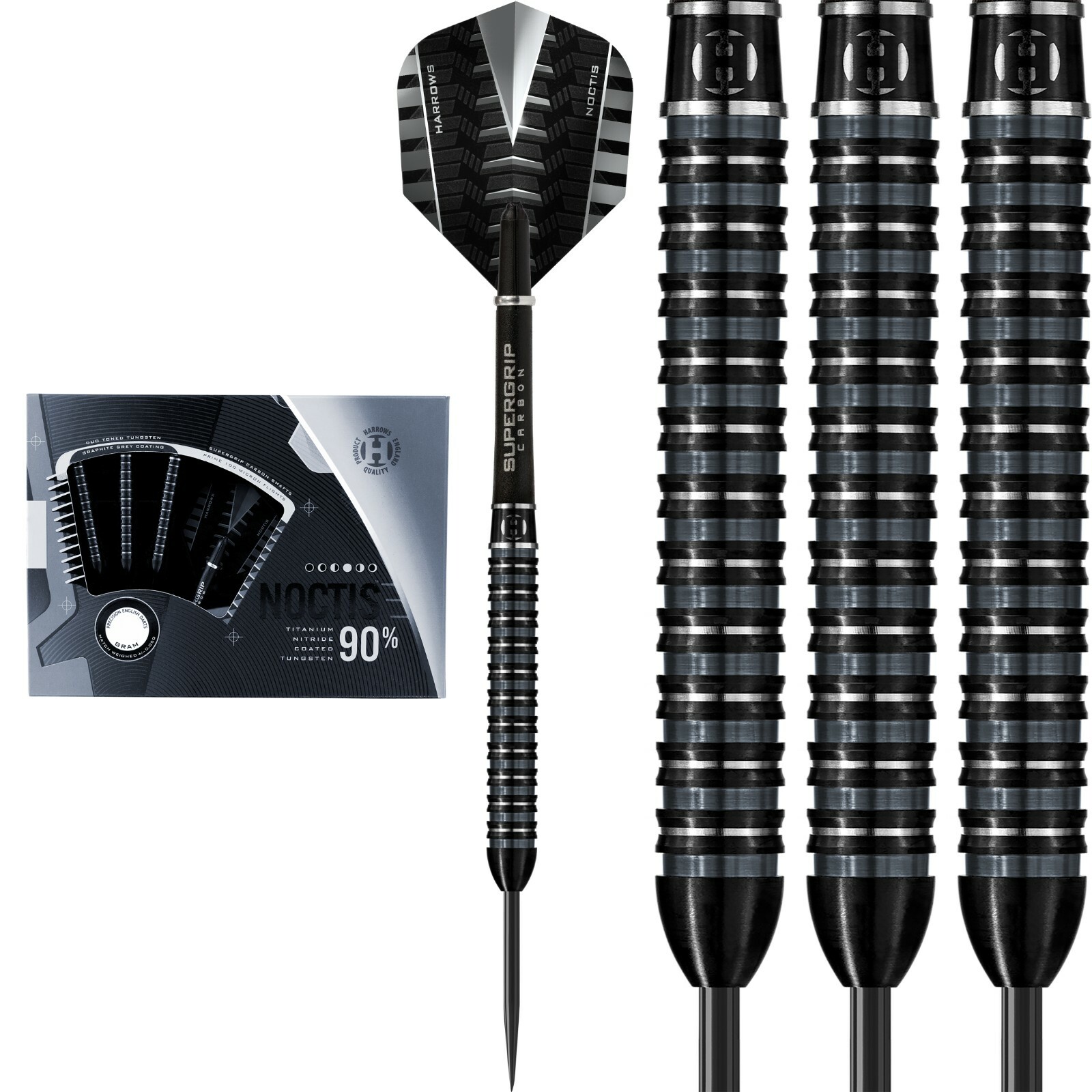 Harrows Noctis Darts - Steel Tip 90% Tungsten - Made in