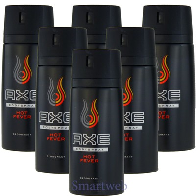 6 X 150ml Axe Hot Fever Deo Deospray Deodorant Bodyspray Herren Parfumのebay公認海外通販 セカイモン