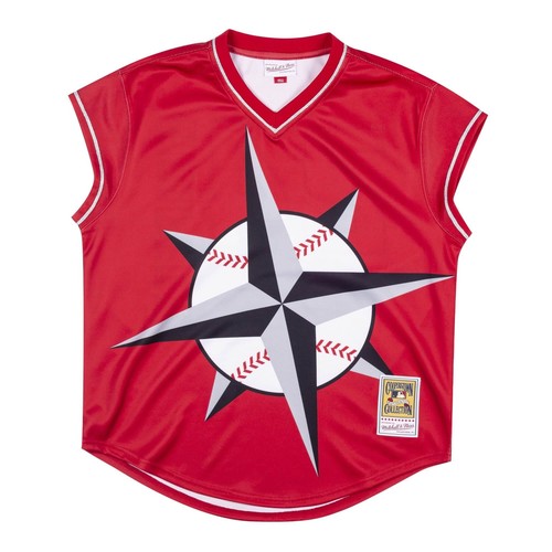 

АУТЕНТИЧНАЯ ФУТБОЛКА MLB MITCHELL - NESS MLB SEATTLE MARINERS 99 KEN GRIFFEY JR, Красный