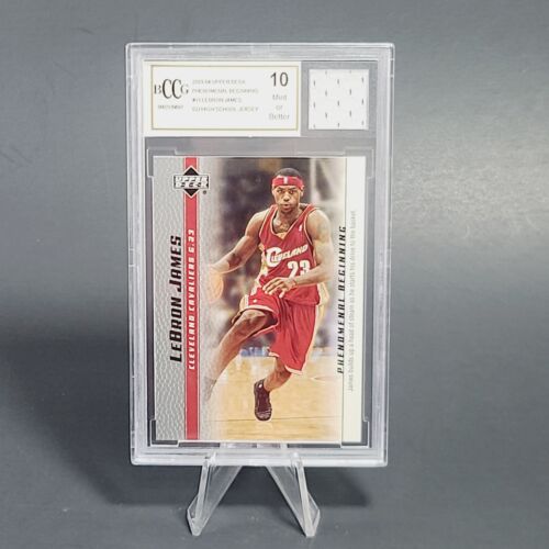 Lebron James ROOKIE GAME USED JERSEY CARD - BECKETT / BCCG Lebron James ROOKIE GAME USED JERSEY CARD - BECKETT / BCCG