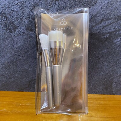 Cosmedix Cleansing Brush & Dual-Sided Silicone Mask Applicator Set NEW
