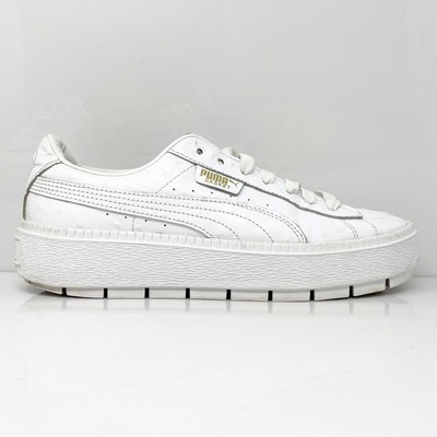 Puma Womens Platform Trace 366684 02 Белая повседневная обувь Кроссовки Размер 9.5