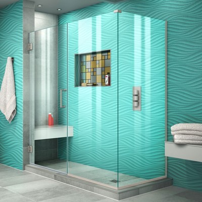 DreamLine SHEN-24545340-04 Unidoor Plus 54 1/2''W x 34 3/8''D Shower Enclosure