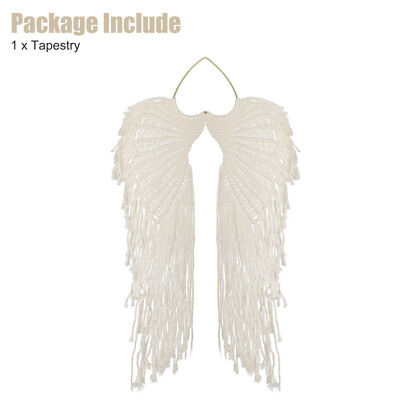 Macrame Boho Tapestry DIY Angel Wing Woven Wall Hanging Home Room Art Decor Gift