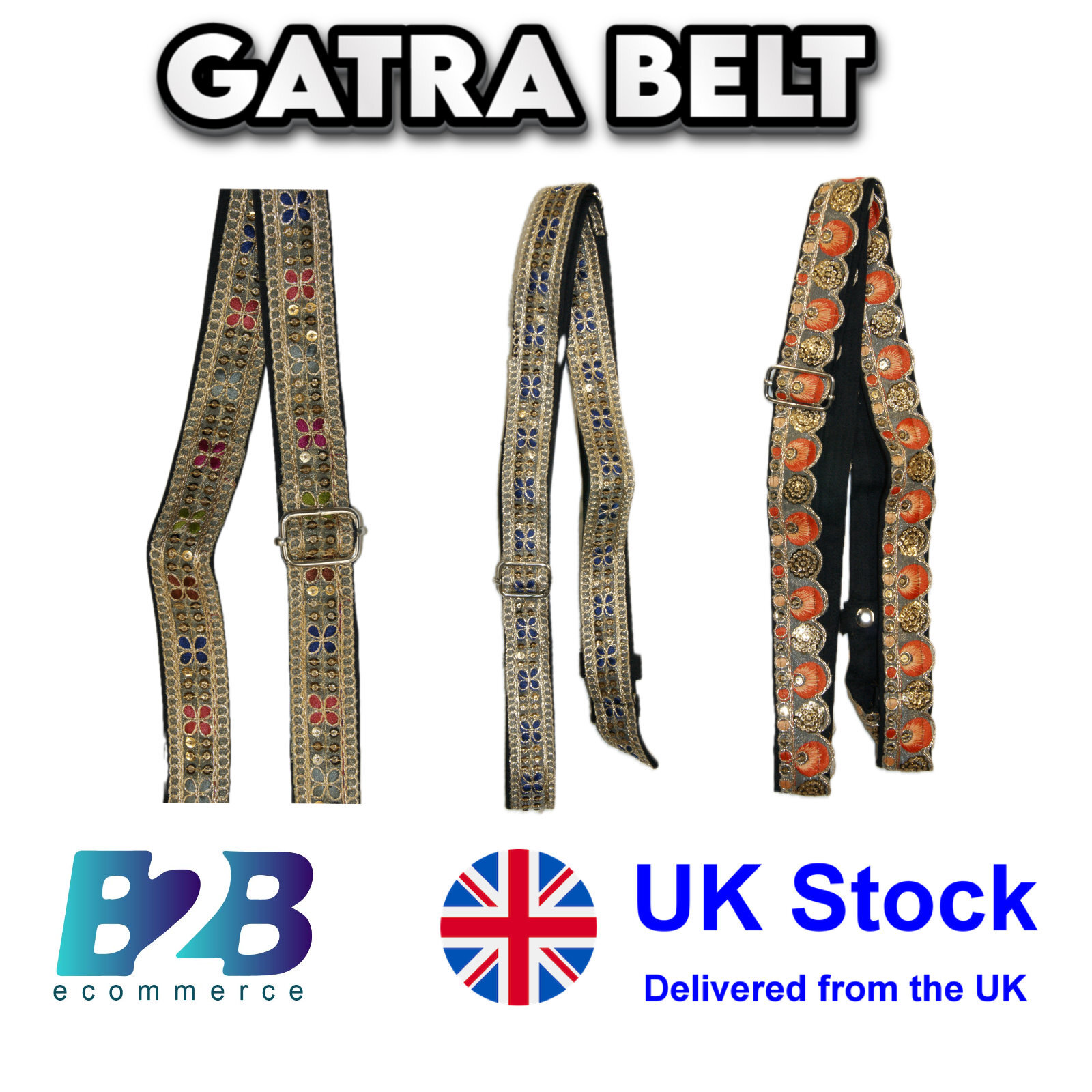 Sikh Khalsa Fancy Gatra Belt for Siri Sahib Kirpan Punjabi Multi Colour