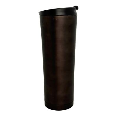 Starbucks Gunmetal Brown Black Soft Touch Stainless Steel Tumbler Mug Cup 20 oz