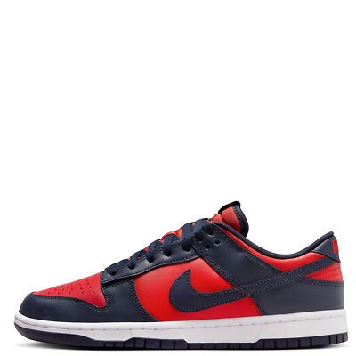 Мужские кроссовки Nike Dunk Low Retro University Красный/обсидианово-белый (DV0833 601)