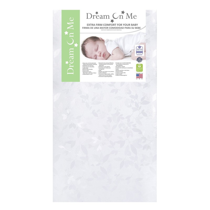 Jasmine Dual-Sided Crib & Toddler Mattress, 4-Inch Firm, Waterproof, Greenguard