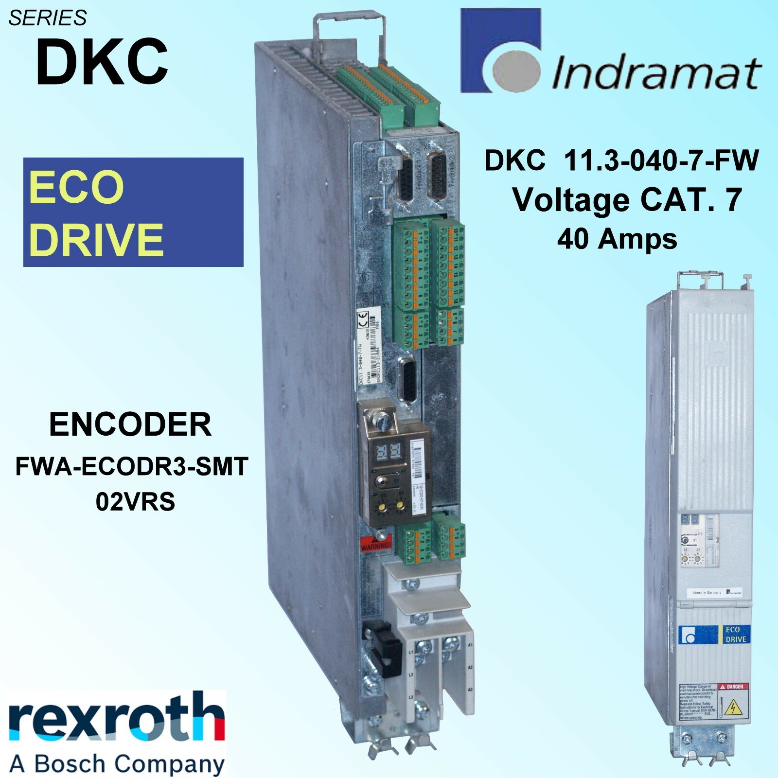Indramat Eco Drive Bosch Rexroth Dkc11 3 040 7 Fw Servo Drive W
