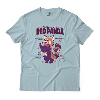 Anatomy of a Red Panda Graphic T-Shirt - Cute & Funny Animal Design