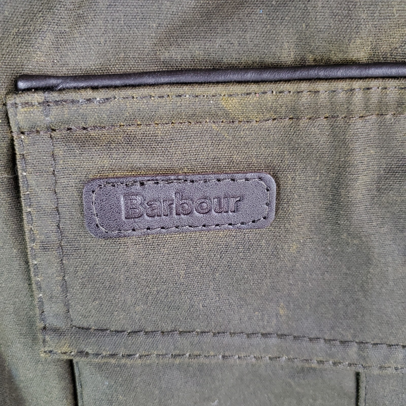 Pre-owned Barbour $430  Size 2xl Mens Oban Waxed Cotton Field Jacket Oilskin Green Xxl