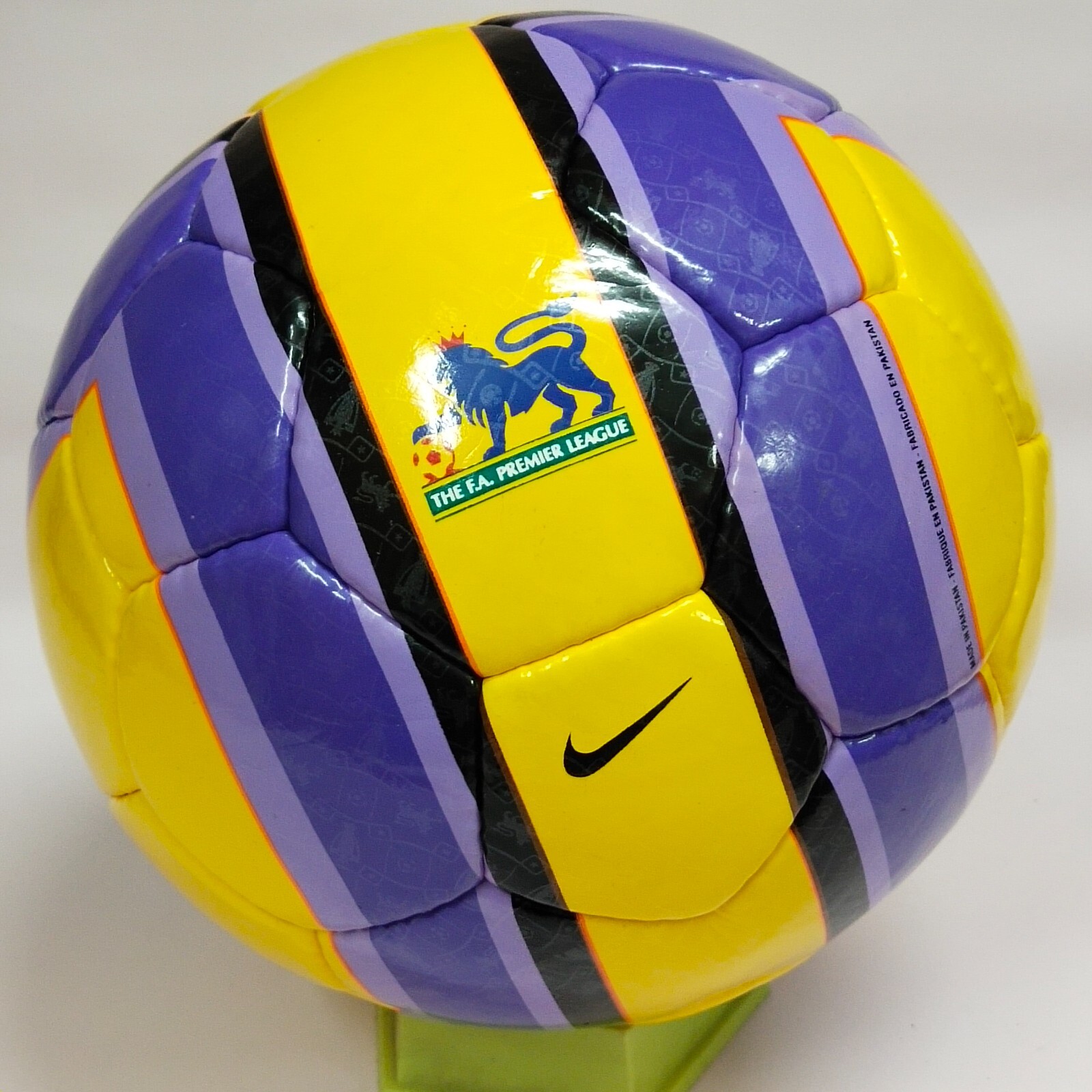 old yellow premier league ball